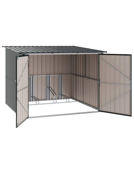 Capanno per Biciclette 3 pcs Antracite 215 x 206 x 157 cm