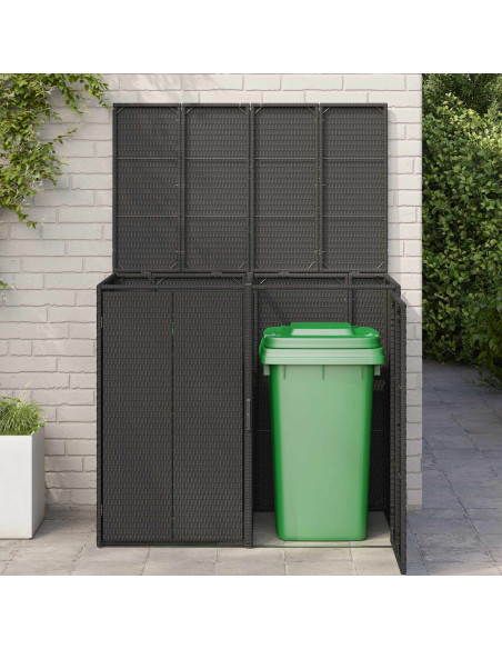 Cassa per Spazzatura 2 pcs Nero 65 x 80 x 115 cm Polietilene