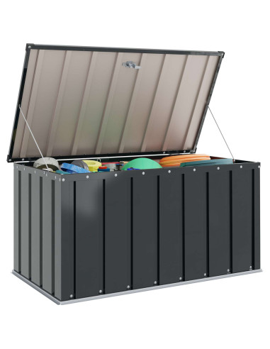 Scatola di Stoccaggio per Giardino Nero 101 x 56,5 x 50 cm