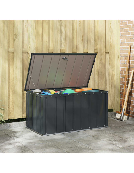 Scatola di Stoccaggio per Giardino Nero 101 x 56,5 x 50 cm