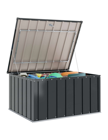 Scatola di Stoccaggio per Giardino Nero 101 x 82 x 50 cm