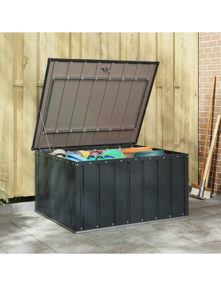 Scatola di Stoccaggio per Giardino Nero 101 x 82 x 50 cm