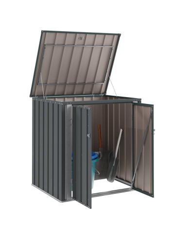 Scatola di Stoccaggio per Giardino Nero 101,5 x 82 x 100 cm