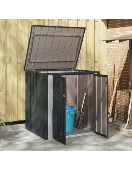 Scatola di Stoccaggio per Giardino Nero 101,5 x 82 x 100 cm