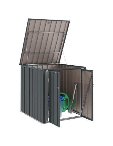 Scatola di Stoccaggio per Giardino Nero 101,5 x 107 x 100 cm