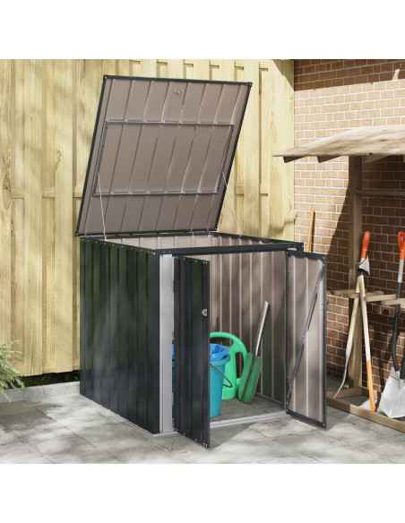 Scatola di Stoccaggio per Giardino Nero 101,5 x 107 x 100 cm