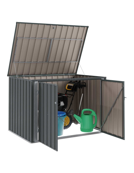 Scatola di Stoccaggio per Giardino Nero 151,5 x 107 x 100 cm