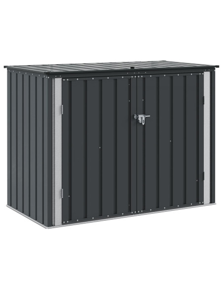 Scatola di Stoccaggio per Giardino Nero 151,5 x 82 x 110,5 cm
