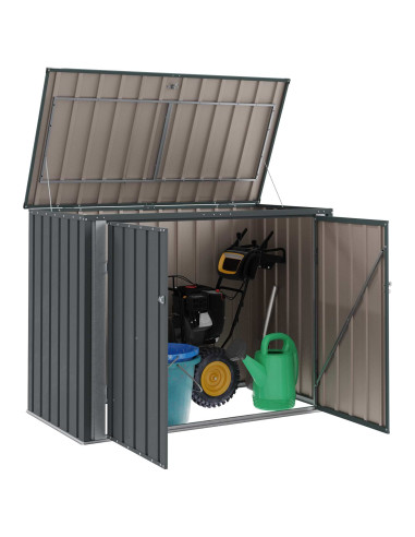 Scatola di Stoccaggio per Giardino Nero 151,5 x 82 x 110,5 cm