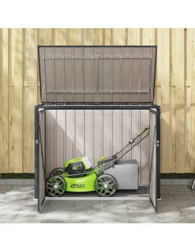 Scatola di Stoccaggio per Giardino Nero 151,5 x 82 x 110,5 cm
