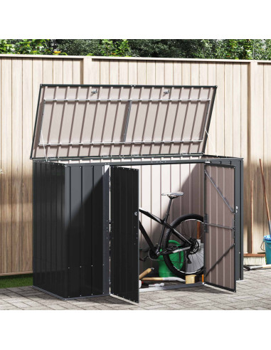 Scatola di Stoccaggio per Giardino Nero 214 x 82 x 132 cm