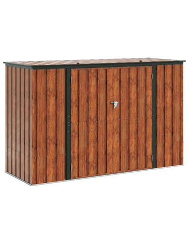 Scatola di Stoccaggio per Giardino Marrone 214 x 82 x 132 cm
