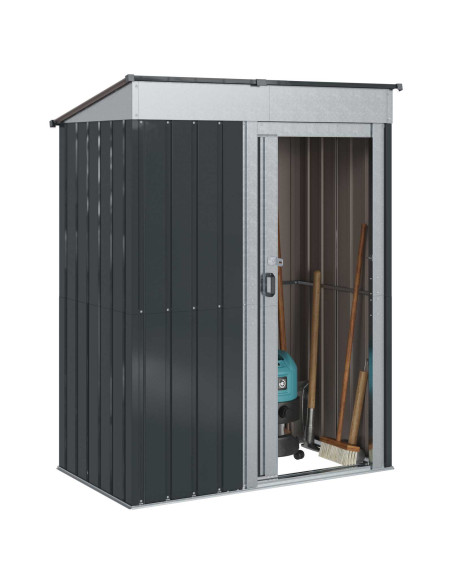 Casette da giardino Antracite 137 x 81 x 180 cm Metallo