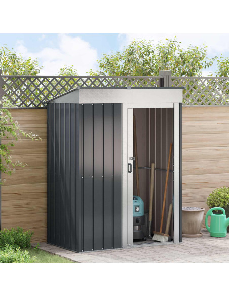 Casette da giardino Antracite 137 x 81 x 180 cm Metallo