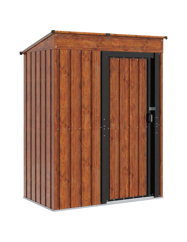 Casette da giardino Marrone 137 x 81 x 180 cm Metallo