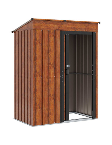 Casette da giardino Marrone 137 x 81 x 180 cm Metallo