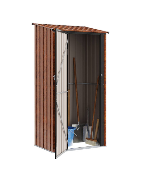 Casette da giardino Marrone 103 x 74 x 200 cm Metallo