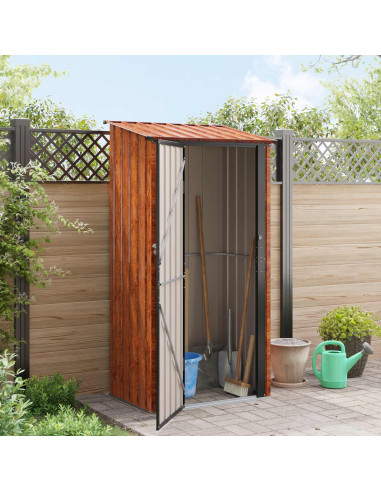 Casette da giardino Marrone 103 x 74 x 200 cm Metallo