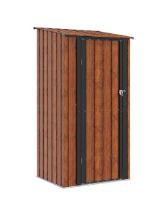 Casette da giardino Marrone 103 x 86 x 200 cm Metallo 2