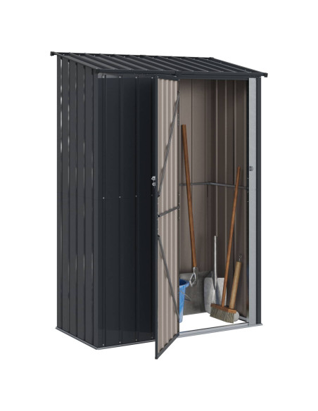 Casette da giardino Antracite 140,5 x 74 x 200 cm Metallo