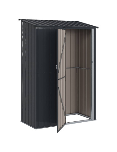 Casette da giardino Antracite 140,5 x 74 x 200 cm Metallo