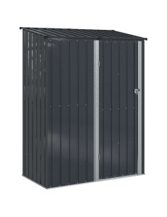 Casette da giardino Antracite 153,5 x 86 x 200 cm Metallo 2