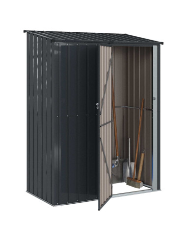 Casette da giardino Antracite 153,5 x 86 x 200 cm Metallo