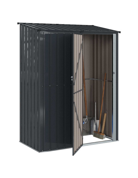 Casette da giardino Antracite 153,5 x 86 x 200 cm Metallo