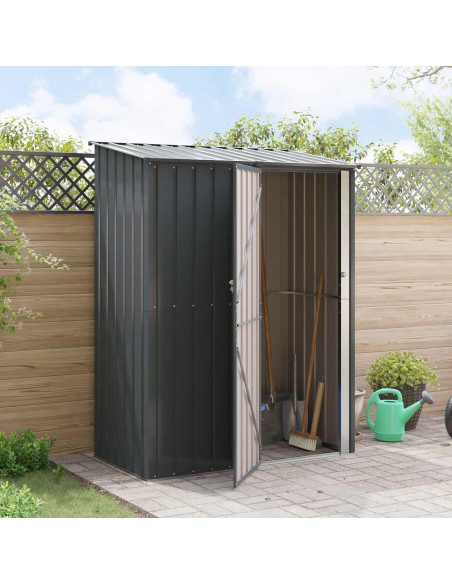 Casette da giardino Antracite 153,5 x 86 x 200 cm Metallo