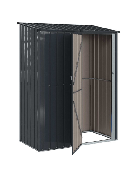 Casette da giardino Antracite 153,5 x 86 x 200 cm Metallo