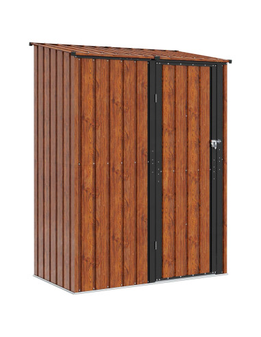 Casette da giardino Marrone 153,5 x 86 x 200 cm Metallo