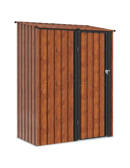 Casette da giardino Marrone 153,5 x 86 x 200 cm Metallo