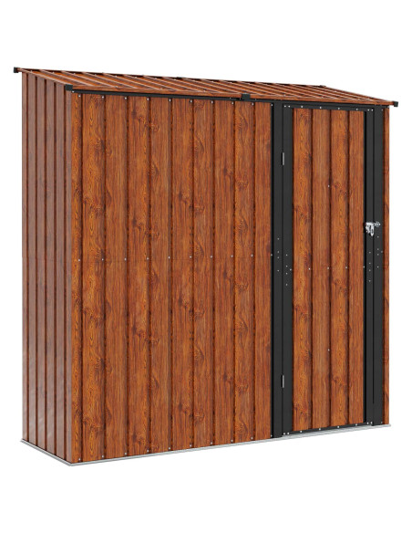 Casette da giardino Marrone 203,5 x 73 x 200 cm Metallo