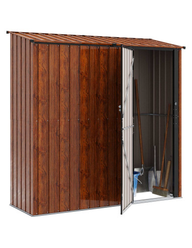 Casette da giardino Marrone 203,5 x 73 x 200 cm Metallo