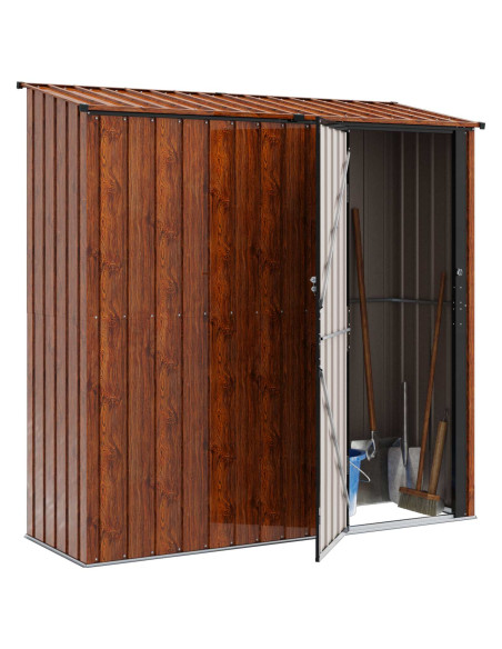 Casette da giardino Marrone 203,5 x 73 x 200 cm Metallo