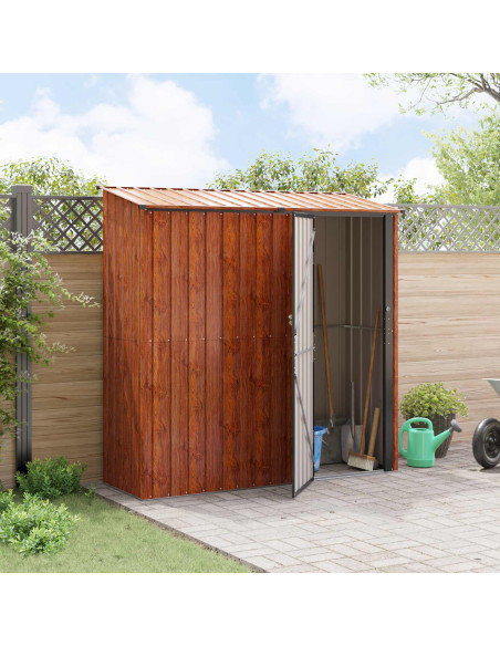 Casette da giardino Marrone 203,5 x 73 x 200 cm Metallo