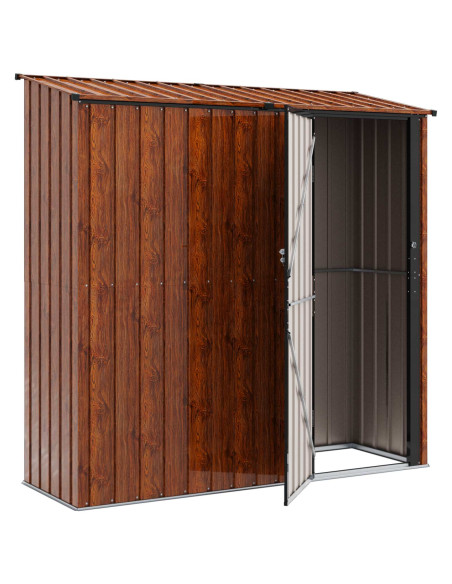 Casette da giardino Marrone 203,5 x 73 x 200 cm Metallo