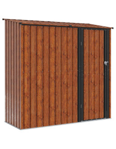 Casette da giardino Marrone 203 x 85,5 x 200 cm Metallo 2