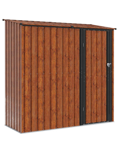 Casette da giardino Marrone 203 x 85,5 x 200 cm Metallo