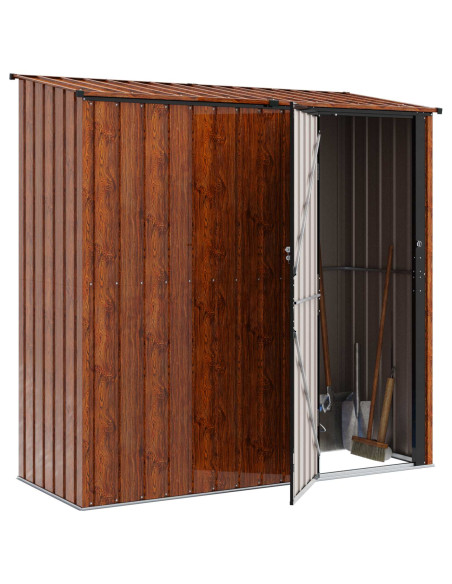 Casette da giardino Marrone 203 x 85,5 x 200 cm Metallo