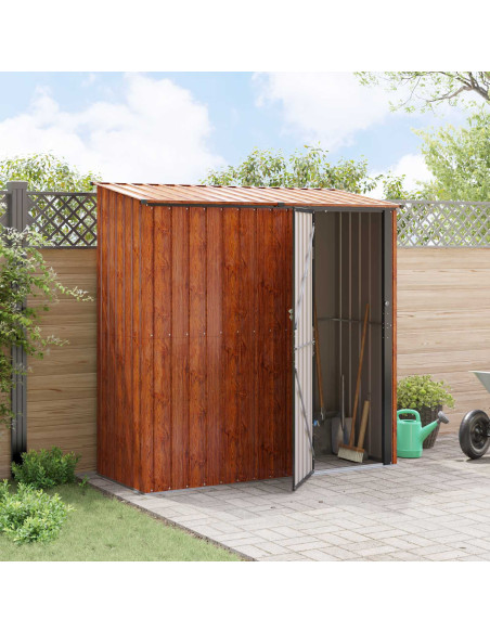 Casette da giardino Marrone 203 x 85,5 x 200 cm Metallo