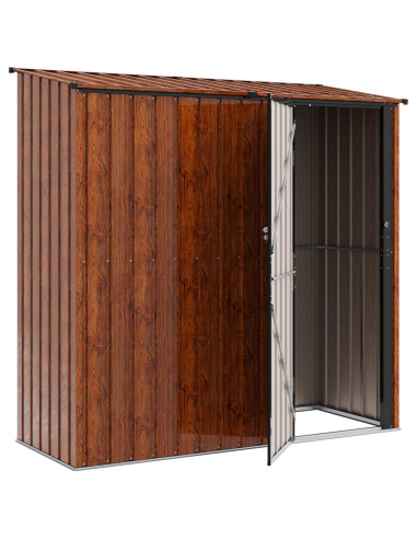 Casette da giardino Marrone 203 x 85,5 x 200 cm Metallo