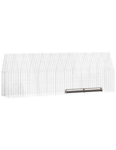 Gabbia per polli 2 pcs Argento 600 x 100 x 210 cm