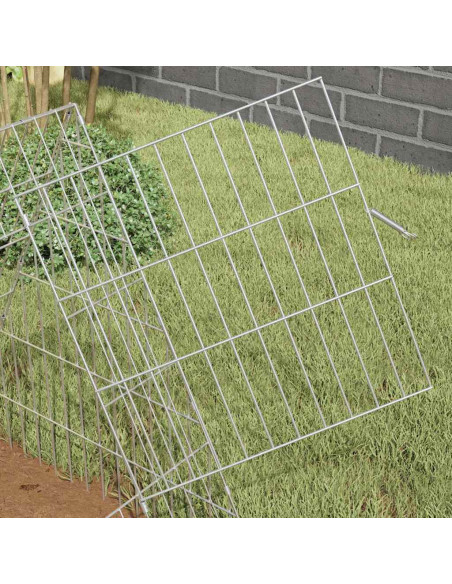 Gabbia per polli Argento 215 x 55 x 55 cm Acciaio zincato