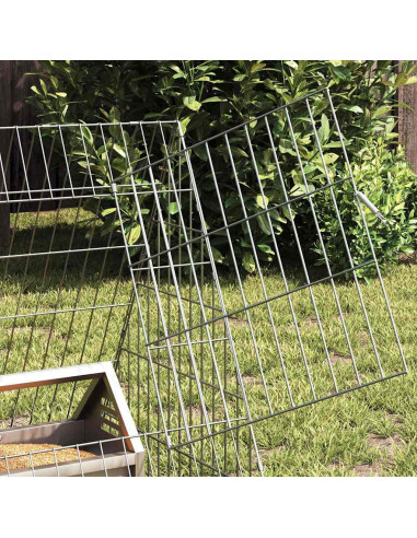 Gabbia per polli Argento 430 x 55 x 55 cm Acciaio zincato