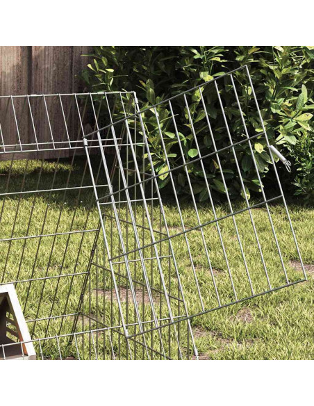 Gabbia per polli Argento 650 x 55 x 55 cm Acciaio zincato