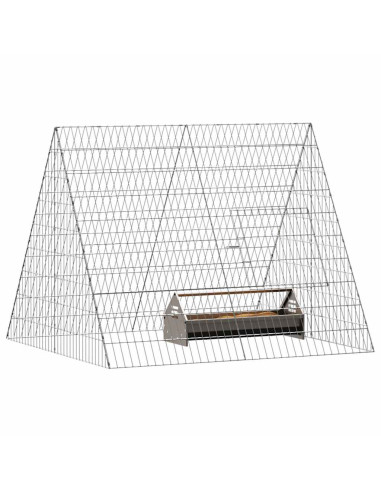 Gabbia per polli Argento 110 x 100 x 85 cm Acciaio zincato
