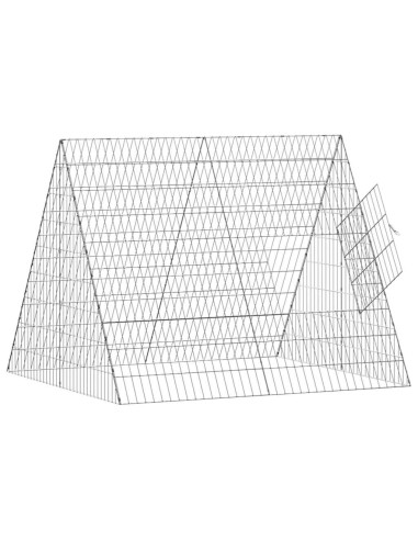 Gabbia per polli Argento 110 x 100 x 85 cm Acciaio zincato