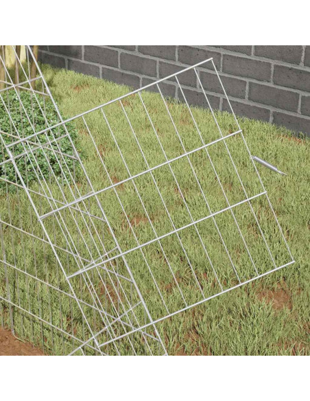 Gabbia per polli Argento 215 x 100 x 85 cm Acciaio zincato