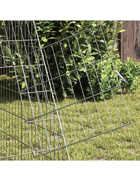 Gabbia per polli Argento 430 x 100 x 85 cm Acciaio zincato